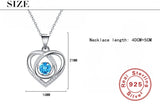 925 Silver Beating Heart Zircon Necklace