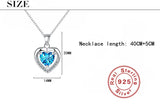 Heart Love Zircon 925 Silver Necklace Wedding Jewelry