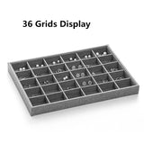 Linen Jewelry Display Holder Ring Earring Case Storage Organizer