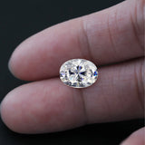 2ct D Oval Cut Moissanite Loose Gemstone Lab Grown Diamond