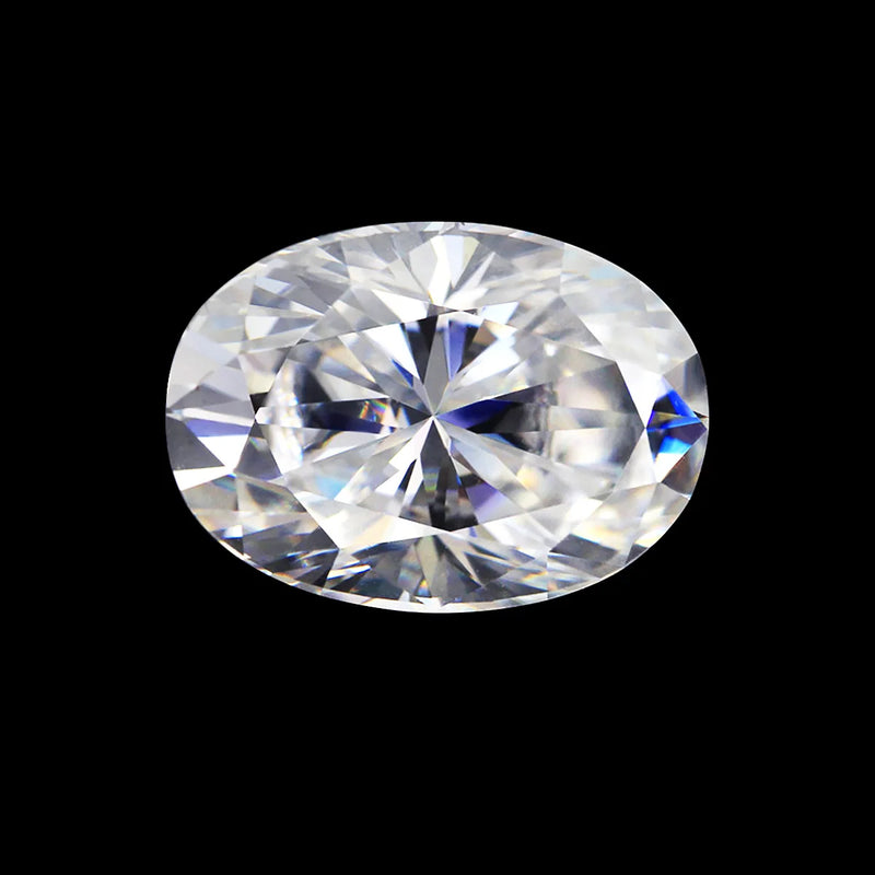 2ct D Oval Cut Moissanite Loose Gemstone Lab Grown Diamond