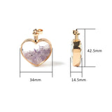 High Love Heart Glass Natural Stone Beads Pendant For Jewelry Making