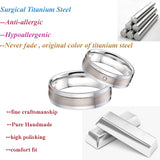 Lover's Alliance Wedding Rings Set, Stainless Steel Couple Jewelry