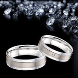 Lover's Alliance Wedding Rings Set, Stainless Steel Couple Jewelry