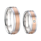 Lover's Alliance Wedding Rings Set, Stainless Steel Couple Jewelry