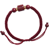 Hand Weave DIY Lucky Red Rope Bracelets with Cinnabar Charm