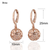 Rose Jewelry Set with Cubic Zircon for Women Bridal Wedding