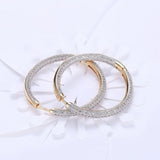 Romantic CZ Creole Hoop Earrings for Women