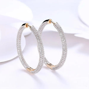 Romantic CZ Creole Hoop Earrings for Women