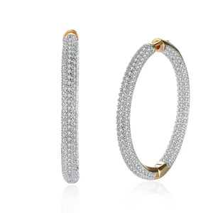 Romantic CZ Creole Hoop Earrings for Women