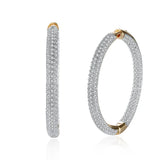 Romantic CZ Creole Hoop Earrings for Women