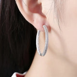 Romantic CZ Creole Hoop Earrings for Women