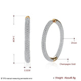 Romantic CZ Creole Hoop Earrings for Women