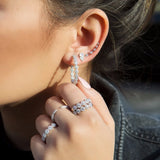 Big CZ Hoop Earrings Romantic Jewelry Gift For Women Brincos