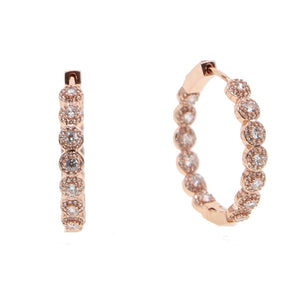 Big CZ Hoop Earrings Romantic Jewelry Gift For Women Brincos