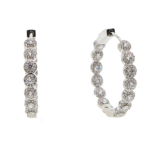 Big CZ Hoop Earrings Romantic Jewelry Gift For Women Brincos