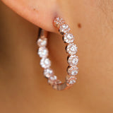 Big CZ Hoop Earrings Romantic Jewelry Gift For Women Brincos
