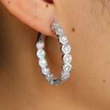 Big CZ Hoop Earrings Romantic Jewelry Gift For Women Brincos