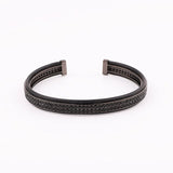 Men's CZ Plated Cuff Bangle Bracelet