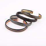 Men's CZ Plated Cuff Bangle Bracelet