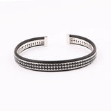 Men's CZ Plated Cuff Bangle Bracelet