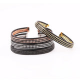 Men's CZ Plated Cuff Bangle Bracelet