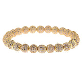 CZ Disco Balls Charm Bracelet Pave CZ Beads Beaded Bracelets