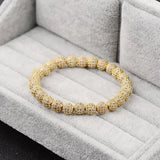 CZ Disco Balls Charm Bracelet Pave CZ Beads Beaded Bracelets