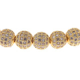 CZ Disco Balls Charm Bracelet Pave CZ Beads Beaded Bracelets