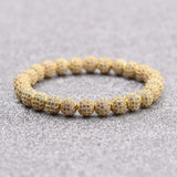 CZ Disco Balls Charm Bracelet Pave CZ Beads Beaded Bracelets