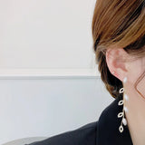 Plated Leaves Earrings For Women Wedding Drop Earrings