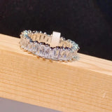 CZ Water Drop Ring for Women Engagement Wedding Band