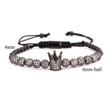 Adjustable High Jewelry 6mm CZ Micro Pave Ball Bracelet