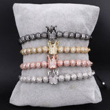 Adjustable High Jewelry 6mm CZ Micro Pave Ball Bracelet