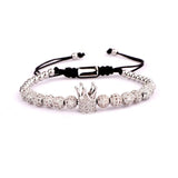 Adjustable High Jewelry 6mm CZ Micro Pave Ball Bracelet