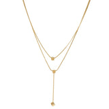 High Stainless Steel Necklace Double Layer Small Square Rose Necklace For Women