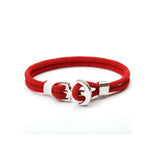 High Men's Anchor Marine Charm Bracelet Nautical Survival Rope Hook Wrap