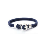 High Men's Anchor Marine Charm Bracelet Nautical Survival Rope Hook Wrap