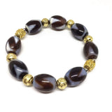Vintage Tibetan Bracelet Tiger Tooth Dzi Beads Ethnic Style Men's Bracelet