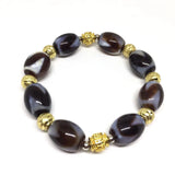 Vintage Tibetan Bracelet Tiger Tooth Dzi Beads Ethnic Style Men's Bracelet