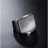 Vintage Stainless Steel Men's Ring with Opal Cat Eyes