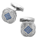 Men's Shirt Cufflinks Silvery/Gold Lucky Leaves Crystal Metal Cufflinks