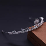High Metal Sparkling Cubic Zirconia Princess Tiaras And Crowns For Women