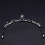 High Metal Sparkling Cubic Zirconia Princess Tiaras And Crowns For Women