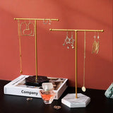 Metal T-shaped Wooden Jewelry Display Stand