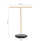 Metal T-shaped Wooden Jewelry Display Stand