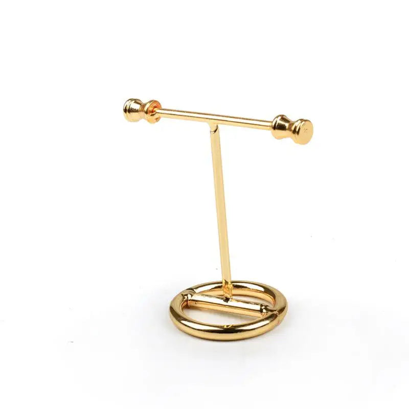 Metal T-shaped Wooden Jewelry Display Stand
