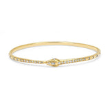 Clear Cz Paved Silver Snake Cuff Bangle 60mm