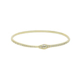 Clear Cz Paved Silver Snake Cuff Bangle 60mm