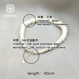 Elegant Multilayer Shell Pearl Necklace for Women